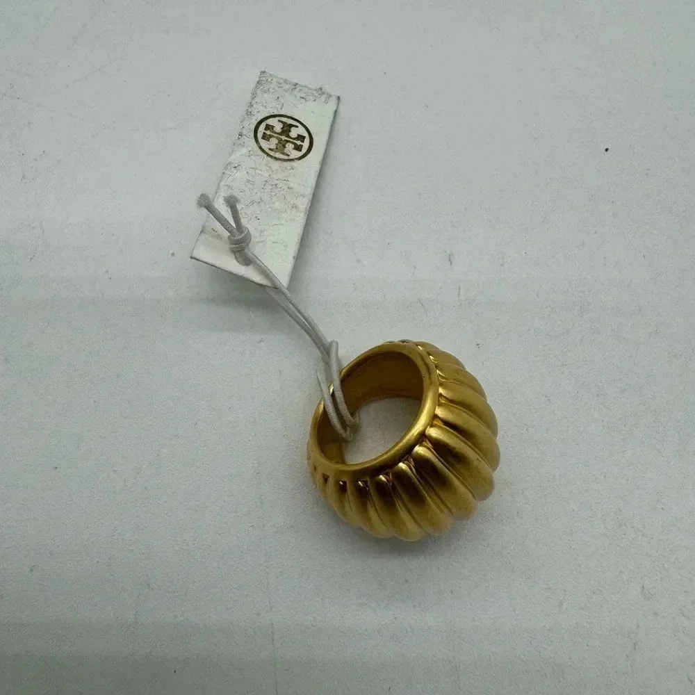 TORY BURCH Gadroon Statement Ring Sz:5 B717